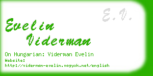 evelin viderman business card
